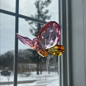 Crystal Butterfly Suncatcher - Pink, Purple & Amber